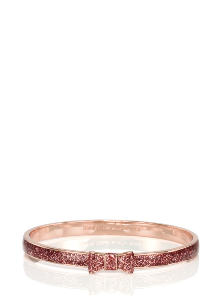 Darling glittered bow bangle bracelet