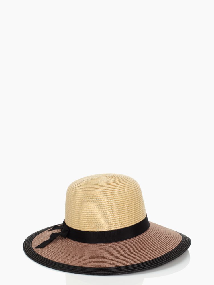 color block straw sunhat