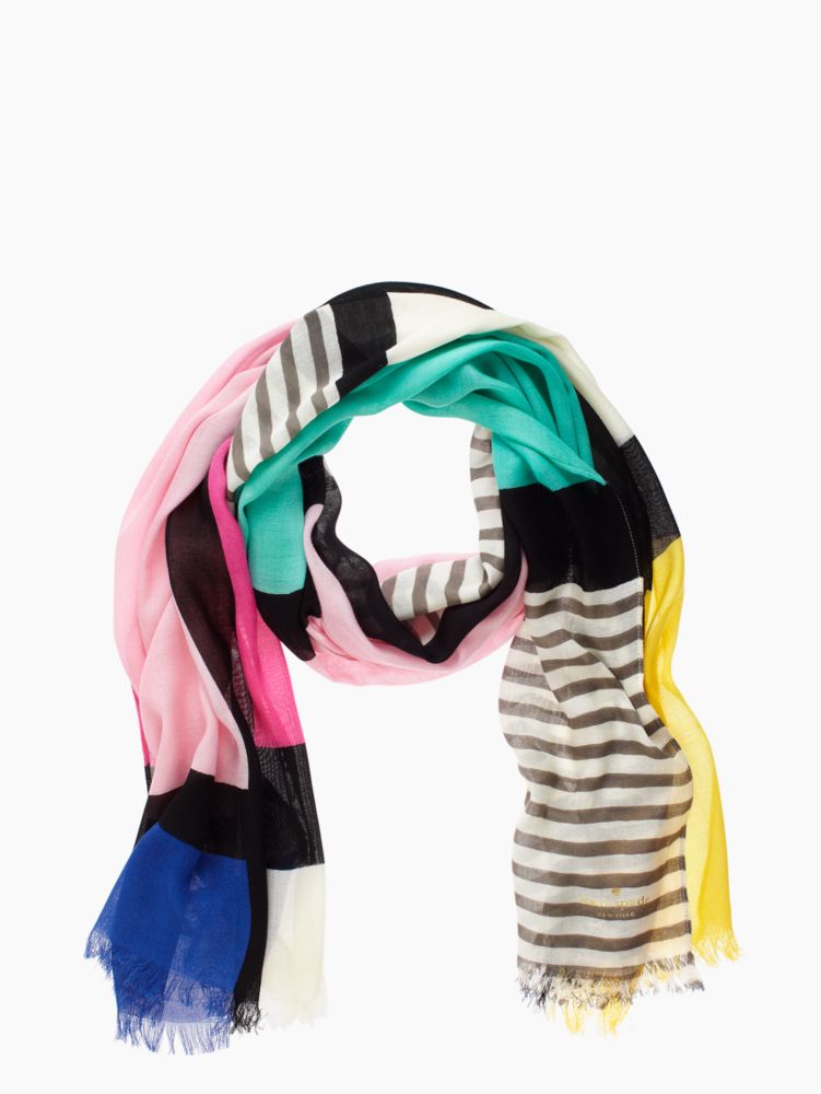 spring mondrian scarf