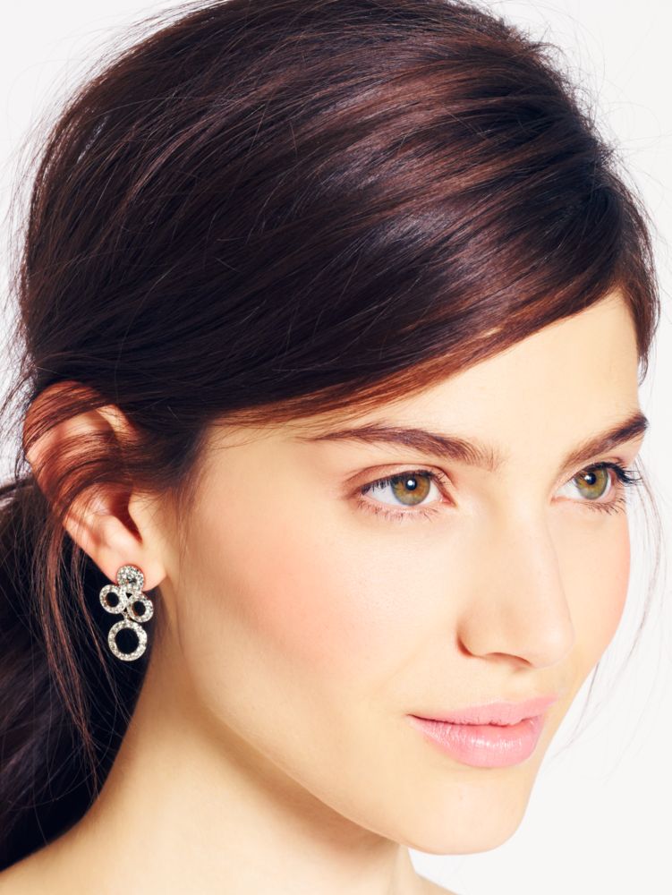 delicate dots chandelier earrings