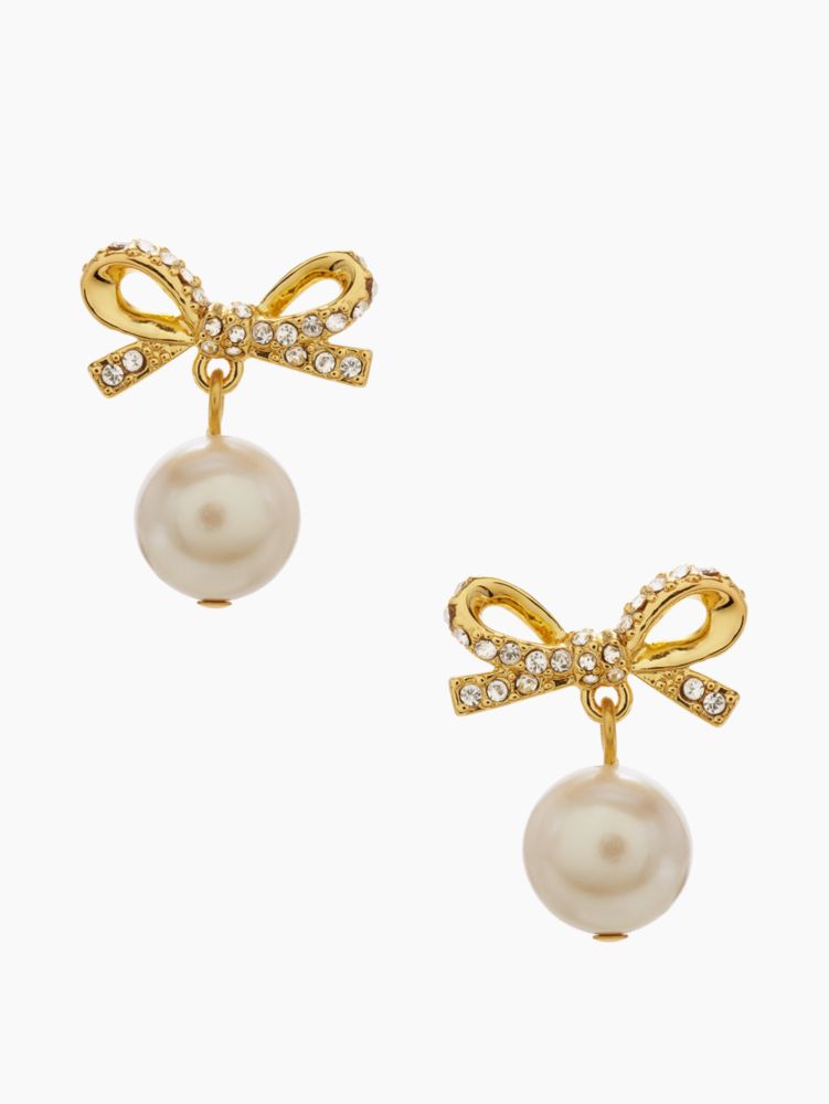 skinny mini pearl drop earrings