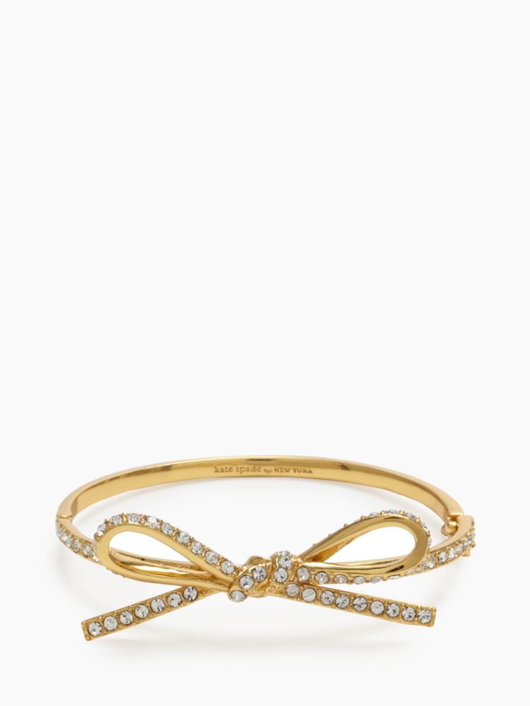 skinny mini pave bow bangle