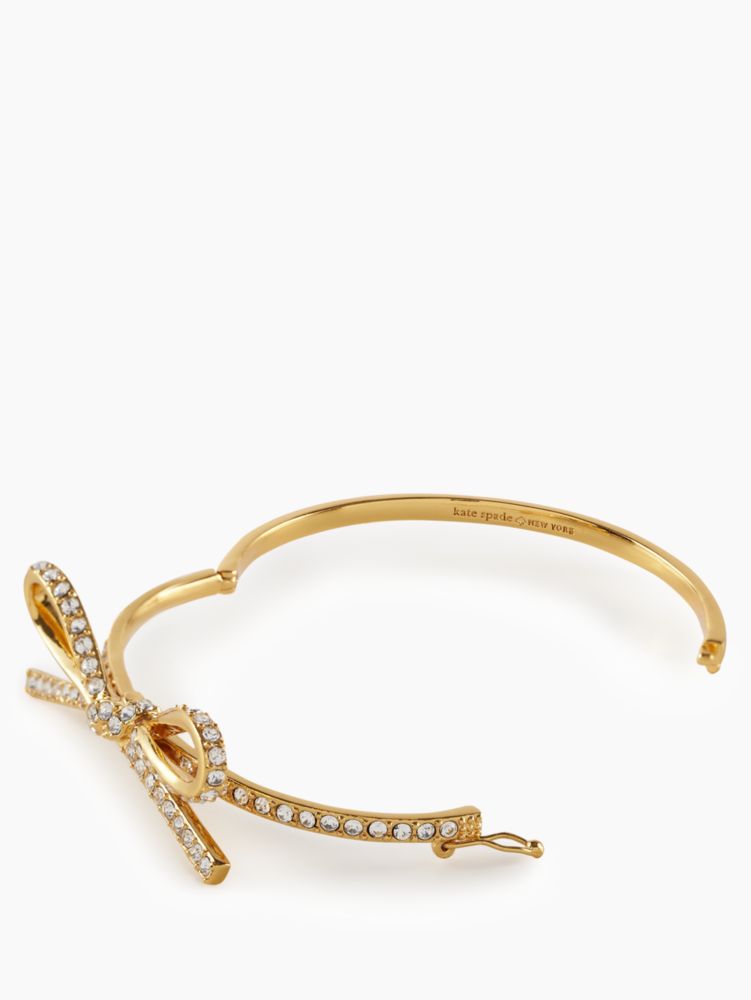 skinny mini pave bow bangle