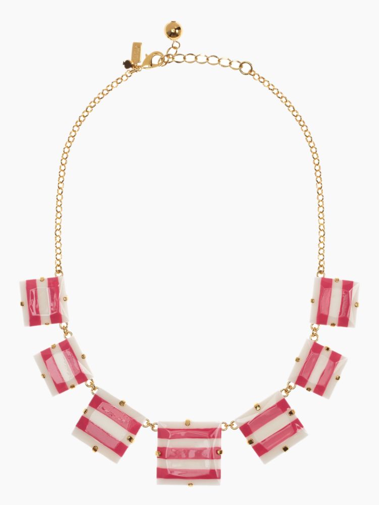 stripe setting short necklace