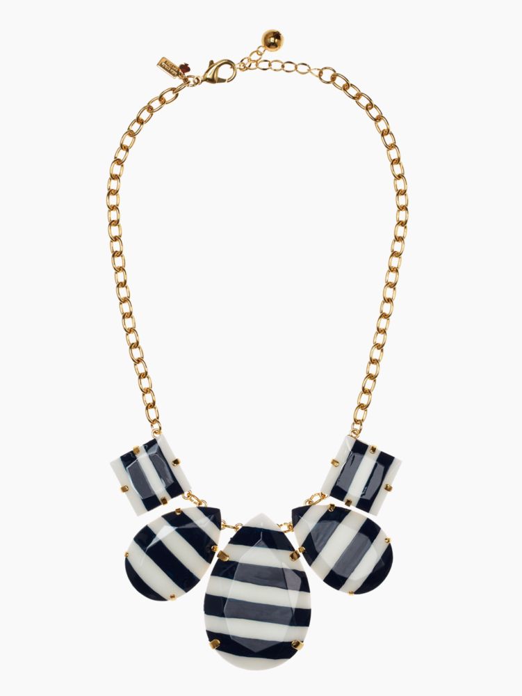 stripe setting statement necklace