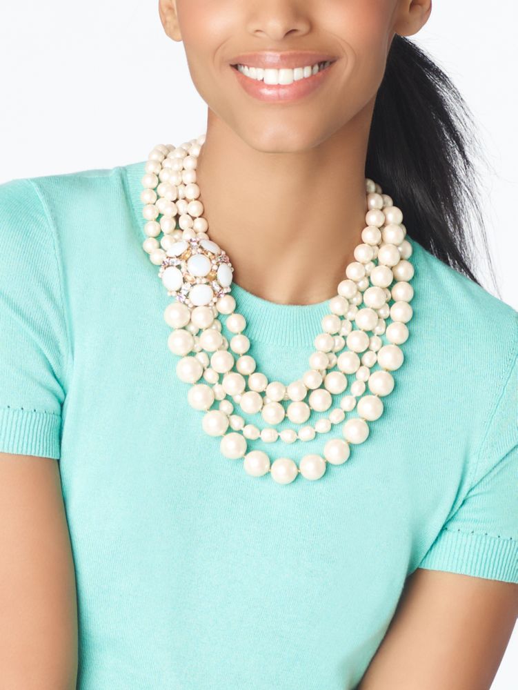 belle fleur pearl statement necklace