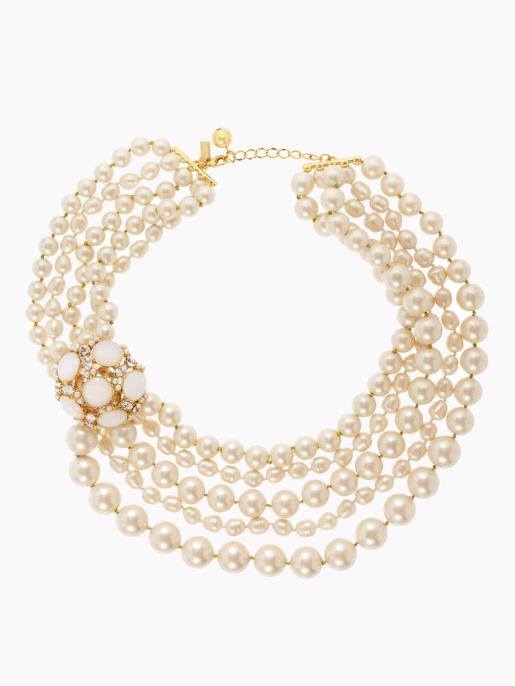 belle fleur pearl statement necklace