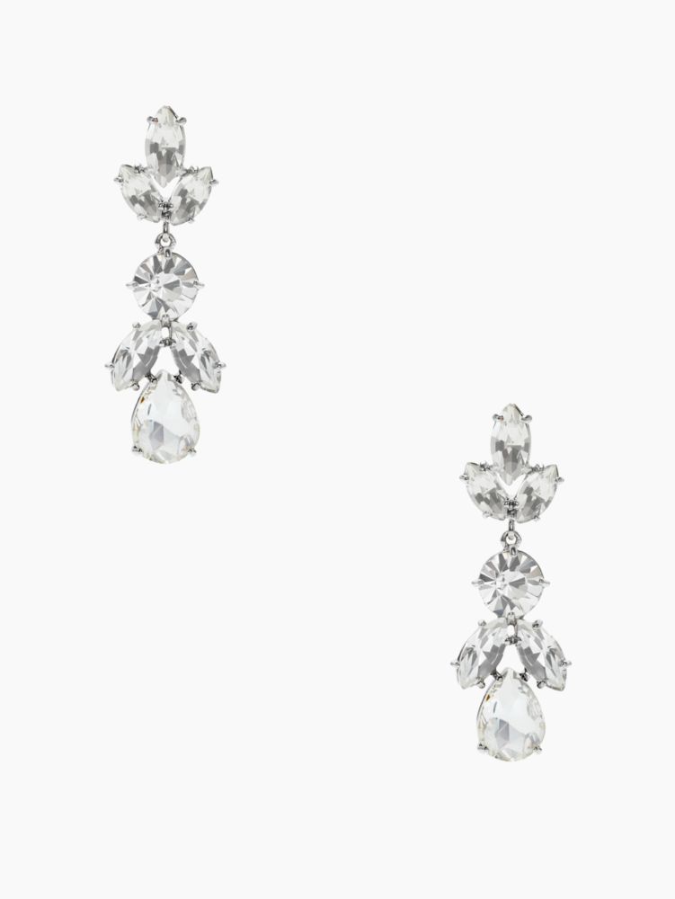 crystal petals drop earrings