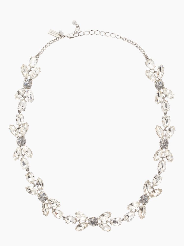 crystal petals short necklace