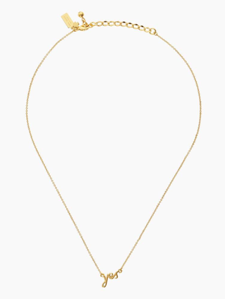 say yes ''yes'' necklace
