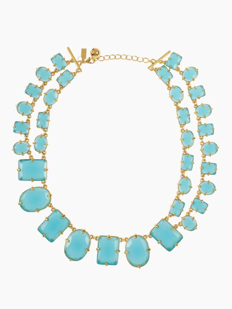 coated confetti short statement necklace