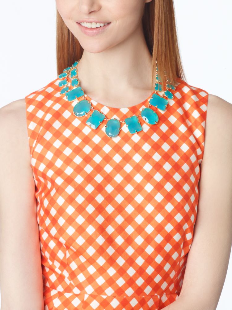 coated confetti short statement necklace
