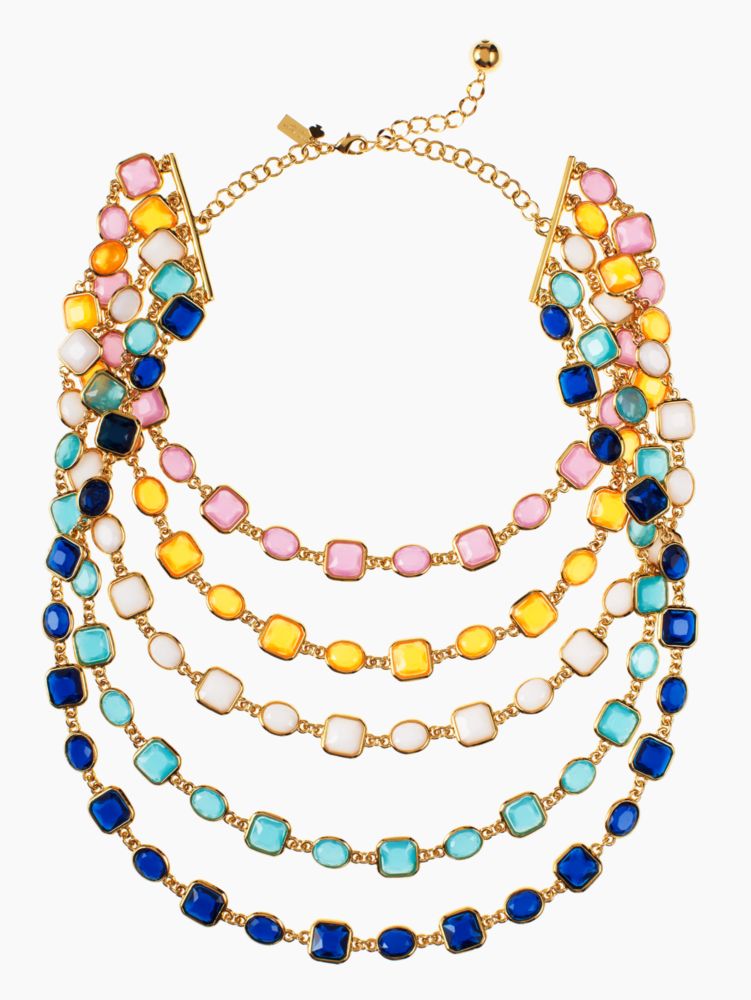 coated confetti bib necklace