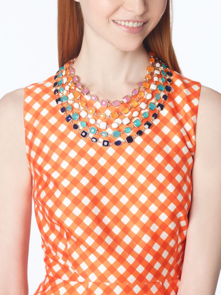 coated confetti bib necklace