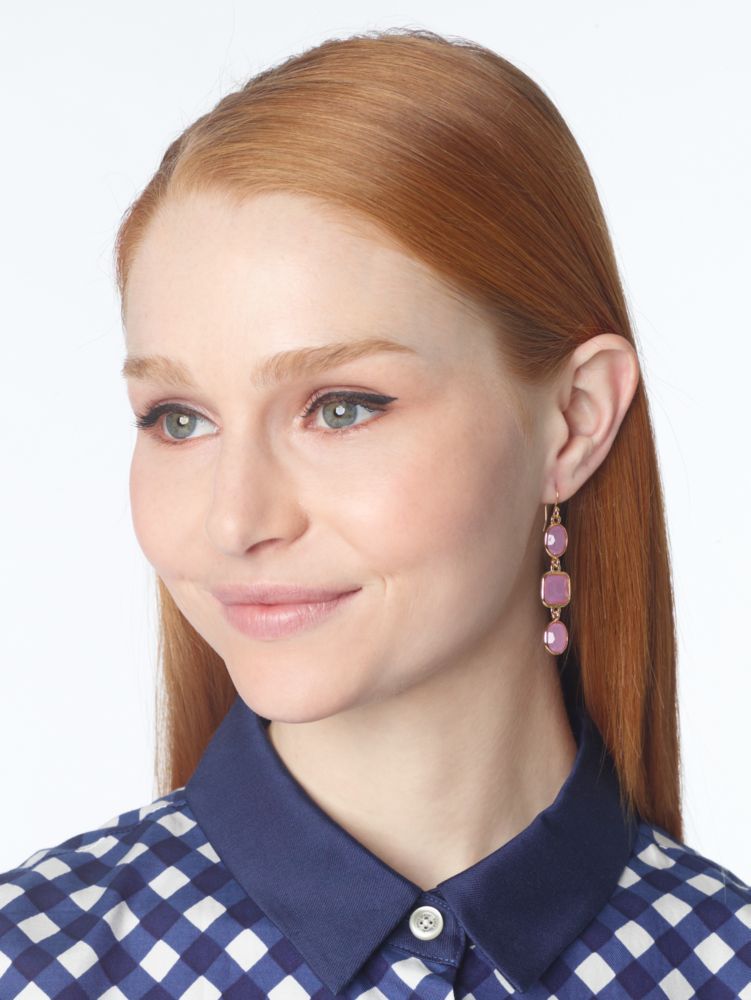coated confetti linear earrings