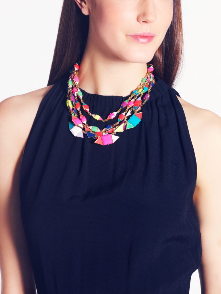 pueblo tiles multistrand necklace