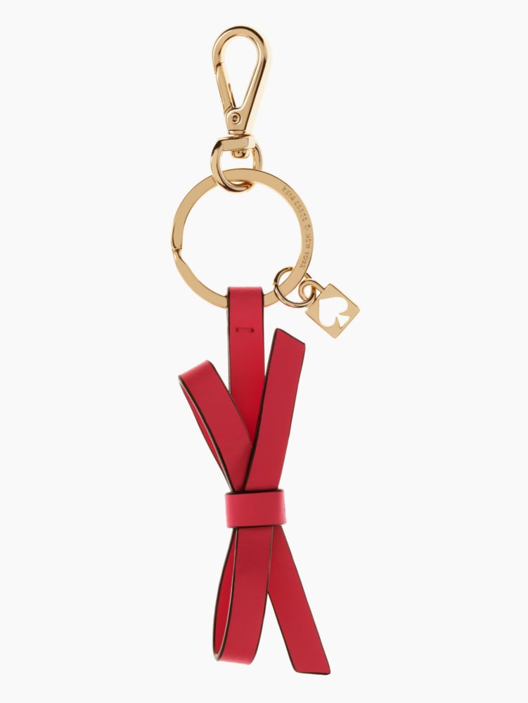 kate spade leather bow keychain - on sale for $12!  Perfect stocking stuffer!