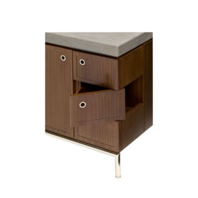 Laura Kirar Metal Vanity Base, Small, and Coordinating Drawer and Door Pulls
