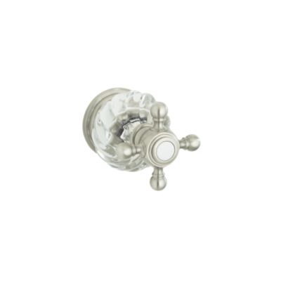 Baccarat Bambous Volume Control Valve Trim Less Crystal Knob, Cross Handle