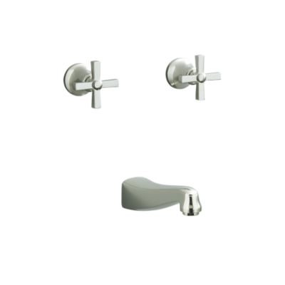 Tuxedo by Barbara Barry Wall Bath Set with Spout, Cross Handles