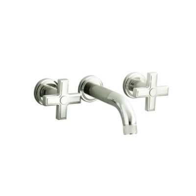 Vir Stil by Laura Kirar Wall-Mounted Basin Set, Cross Handles