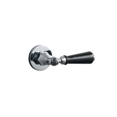 Hampstead Volume Control Valve Trim, Black Porcelain Lever Handle