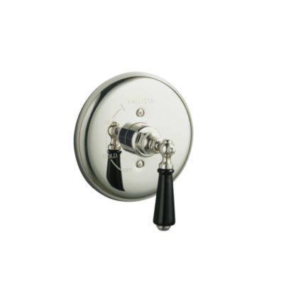Hampstead Pressure Balance Valve Trim, Black Porcelain Lever Handle