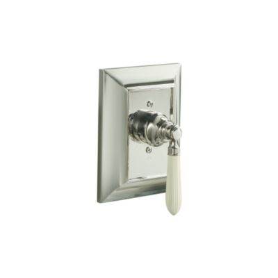 Tuxedo by Barbara Barry Pressure Balance Valve Trim, Linen Reeded Handle