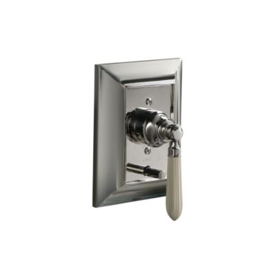 Tuxedo by Barbara Barry Pressure Balance Valve with Diverter, Linen Reeded Handle
