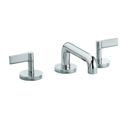 One Deck-Mounted Bath Set, Low-Spout, Lever Handles