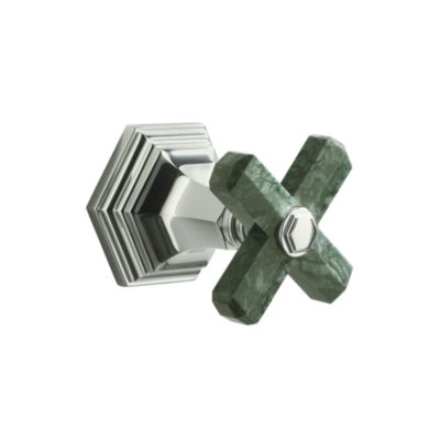 For Town by Michael S Smith 2-Way Diverter Trim, Green Nephrite Jade Cross Handle