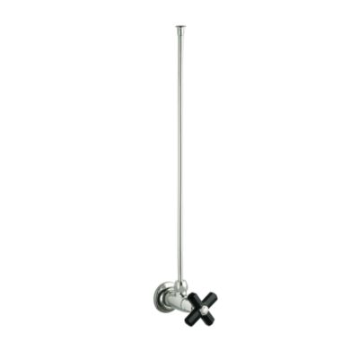 For Town by Michael S Smith Toilet Supply Valve, Black Obsidian Cross Handle