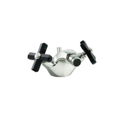 For Town by Michael S Smith Monobloc Bidet Set, Black Obsidian Cross Handles