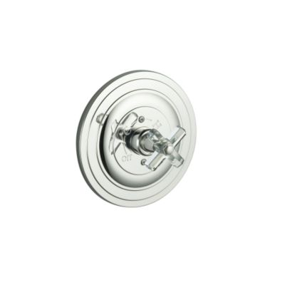 For Town by Michael S Smith Pressure Balance Valve Trim, Crystal Cross Handle