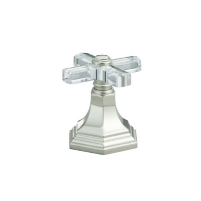 For Town by Michael S Smith Deck-Mounted Diverter, Crystal Cross Handle