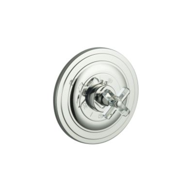 For Town by Michael S Smith Thermostatic Valve Trim, Crystal Cross Handle