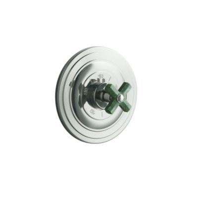 For Town by Michael S Smith Thermostatic Valve Trim, Green Nephrite Jade Cross Handle