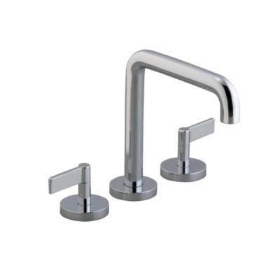 One Deck-Mounted Bath Set, Tall Spout, Lever Handles