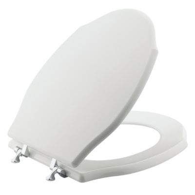 Hampstead Colored Wood Toilet Seat, Elongated, with Nickel Silver Trim