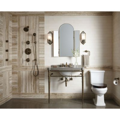 Shown is the Inigo Handshower and Hose, Inigo Wall Supply Elbow and Inigo Fixed Wall Bracket in Chrome