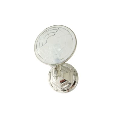 Shown is the For Town Sconce in Nickel Silver and features the Baccarat Crystal Lens in Crystal Clear