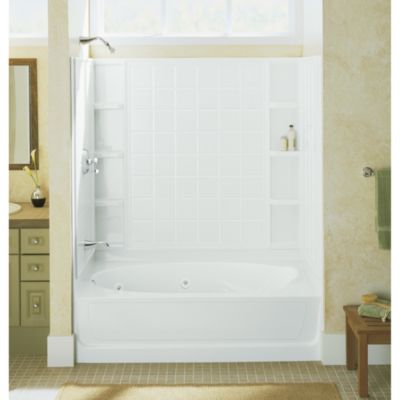 Ensemble&trade; AFD 36, Series 7110, 60" x 36" x 74-1/4" Tile Bath/Shower - Left-hand Drain