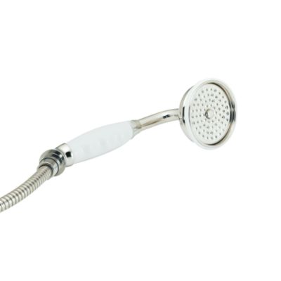 For Town by Michael S Smith Deck-Mounted Handshower, White Porcelain Handle