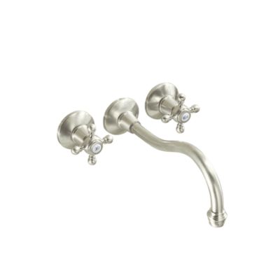Hampstead Wall-Mounted Basin Set, Cross Handles