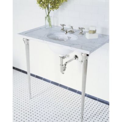 Michael S Smith Undercounter Basin with Overflow, Glazed