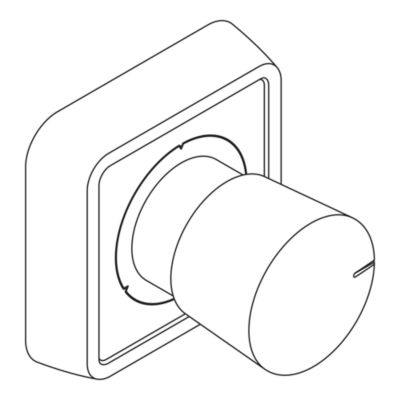 Counterpoint by Barbara Barry 3-way Transfer Valve Trim, Knob Handle