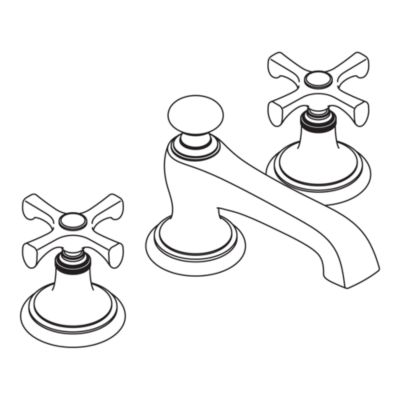 Bellis Traditional Basin Set, Cross Handles