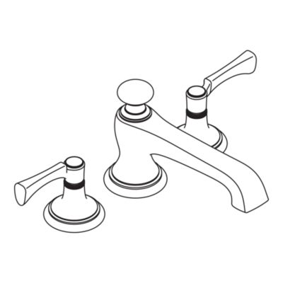 Bellis Deck-Mounted Bath Set, Lever Handles