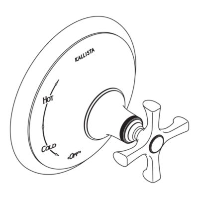 Bellis Pressure Balance Valve, Cross Handle