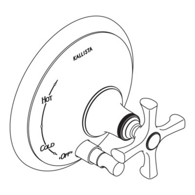 Bellis Pressure Balance Valve with Diverter, Cross Handle